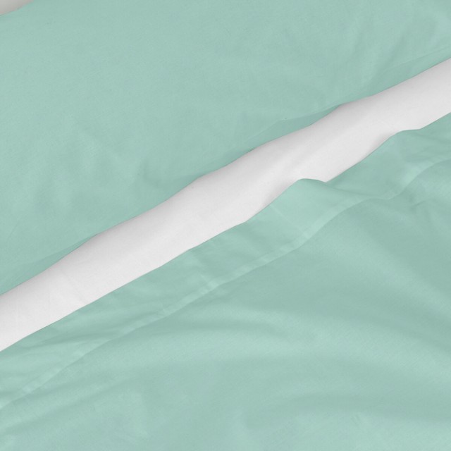 Jeu de draps HappyFriday BASIC KIDS Menthe Lit 1 persone 2 Pièces