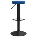 Tabourets de bar lot de 2 bleu velours