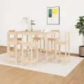 Ensemble de bar 7 pcs Bois de pin massif