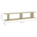 Étagères murales 2 pcs Chêne sonoma 105x18x20cm bois ingénierie