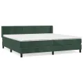 cadre de lit et matelas Vert foncé 200x200cm Velours