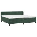 cadre de lit et matelas Vert foncé 200x200cm Velours