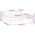 cadre de lit et matelas Vert foncé 200x200cm Velours