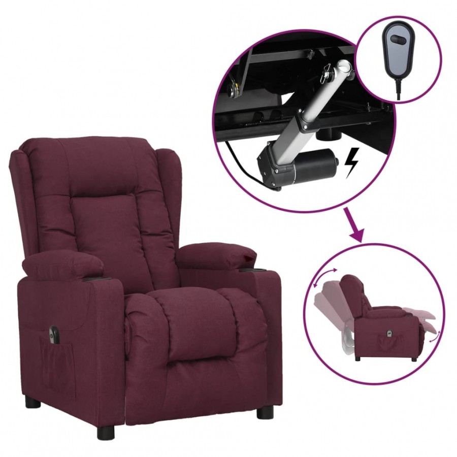 Fauteuil inclinable électrique Violet Tissu