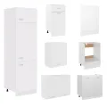 Ensemble de meubles de cuisine 7 pcs Blanc Aggloméré