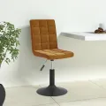 Chaises pivotantes à manger lot de 6 marron velours