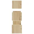 Ensemble d'étagères murales avec barres 3 pcs chêne sonoma