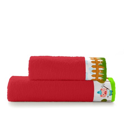 Towel set HappyFriday MR FOX Red 2 Pieces 2