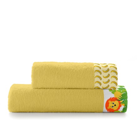 Ensemble de serviettes de toilette HappyFriday MR FOX Moutarde 2 Pièc 2