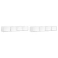 Armoires murales 2 pcs blanc 99x18x16,5 cm bois d'ingénierie