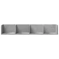 Armoires murales 2pcs gris béton 99x18x16,5cm bois d'ingénierie