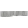 Armoires murales 2pcs gris béton 99x18x16,5cm bois d'ingénierie