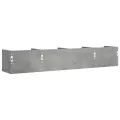 Armoires murales 2pcs gris béton 99x18x16,5cm bois d'ingénierie