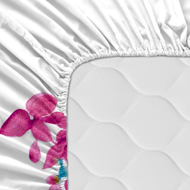 Sábana Bajera Ajustable HappyFriday Cassia Multicolor 140 x 200 x 32