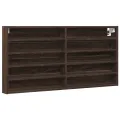 Armoire à vitrine chêne marron 100x8,5x50 cm bois d'ingénierie