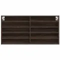 Armoire à vitrine chêne marron 100x8,5x50 cm bois d'ingénierie