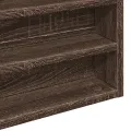Armoire à vitrine chêne marron 100x8,5x50 cm bois d'ingénierie