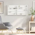 Armoire à vitrine blanc 100x8,5x50 cm bois d'ingénierie