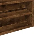 Armoire à vitrine chêne fumé 100x8,5x50 cm bois d'ingénierie