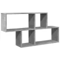 Étagère murale gris béton 100x20x53 cm bois d'ingénierie