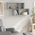 Étagère murale gris béton 100x20x53 cm bois d'ingénierie