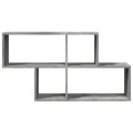 Étagère murale gris béton 100x20x53 cm bois d'ingénierie