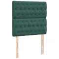 cadre de lit et matelas Vert foncé 80x200 cm Velours
