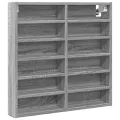 Armoire à vitrine sonoma gris 60x8,5x58 cm bois d'ingénierie
