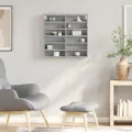 Armoire à vitrine sonoma gris 60x8,5x58 cm bois d'ingénierie