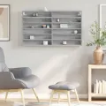 Armoire à vitrine sonoma gris 100x8,5x58 cm bois d'ingénierie