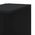 Étagère d'angle murale noir 36,5x36,5x140 cm bois d'ingénierie