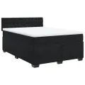 cadre de lit avec matelas Noir 140x200 cm Velours