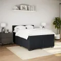 cadre de lit avec matelas Noir 140x200 cm Velours