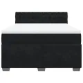 cadre de lit avec matelas Noir 140x200 cm Velours