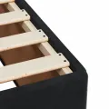 cadre de lit avec matelas Noir 140x200 cm Velours