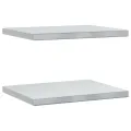 Étagères murales 2 pcs 50x40x3 cm argenté acier inoxydable