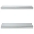 Étagères murales 2 pcs 50x23,5x3 cm argenté acier inoxydable