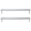 Étagères murales 2 pcs 100x23,5 cm argenté acier inoxydable