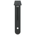Supports d'étagères 4 pcs 23,5x2,5x15,5cm noir acier inoxydable