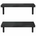Étagères murales 2 pcs 50x23,5 cm noir acier inoxydable