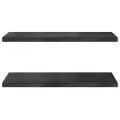 Étagères murales 2 pcs 75x40x3 cm noir acier inoxydable