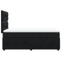 cadre de lit et matelas Noir 80x200 cm Velours