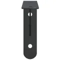 Supports d'étagères 4 pcs 15x2,5x11,5 cm noir acier inoxydable