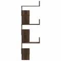 Étagère d'angle murale chêne marron 45x45x147cm bois ingénierie