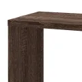Étagère d'angle murale chêne marron 45x45x147cm bois ingénierie