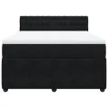 cadre de lit avec matelas Noir 140x190 cm Velours