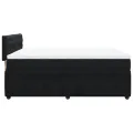 cadre de lit avec matelas Noir 140x190 cm Velours