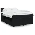 cadre de lit avec matelas Noir 140x190 cm Velours