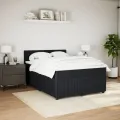 cadre de lit avec matelas Noir 140x190 cm Velours