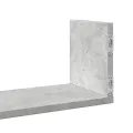 Étagères murales 3 pcs gris béton 58x18x18 cm bois d'ingénierie